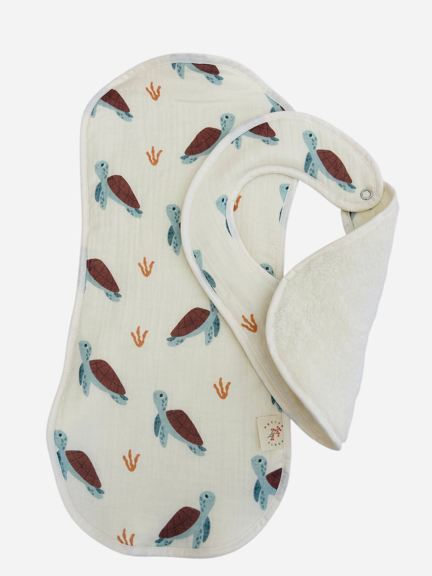 Caretta Caretta Bib & Burp Cloth