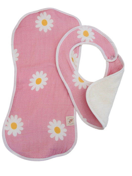 Bib & Burp Cloth Set-Daisy