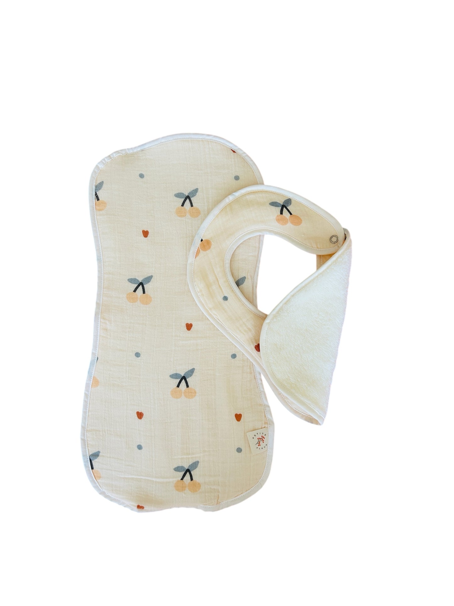 Cherry Bib & Burp Cloth