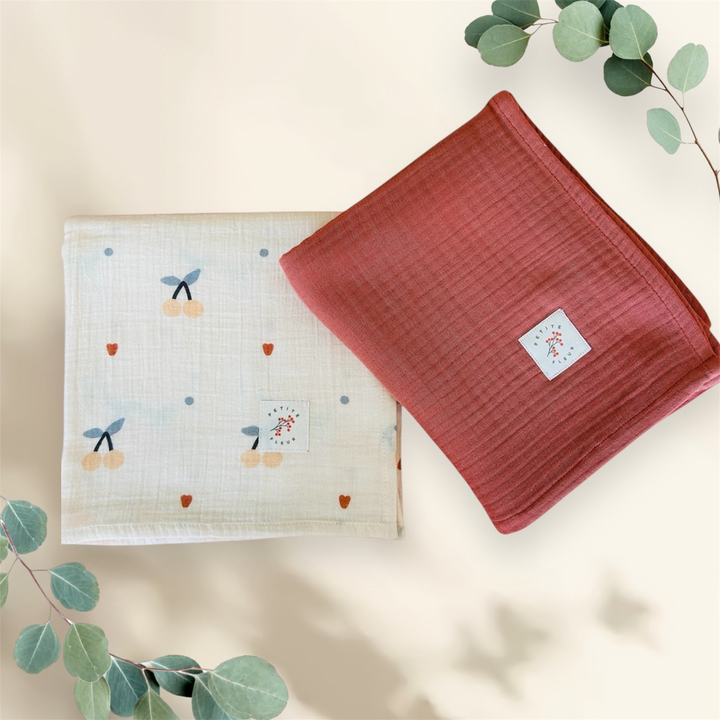 Cherry Swaddle Blanket Set