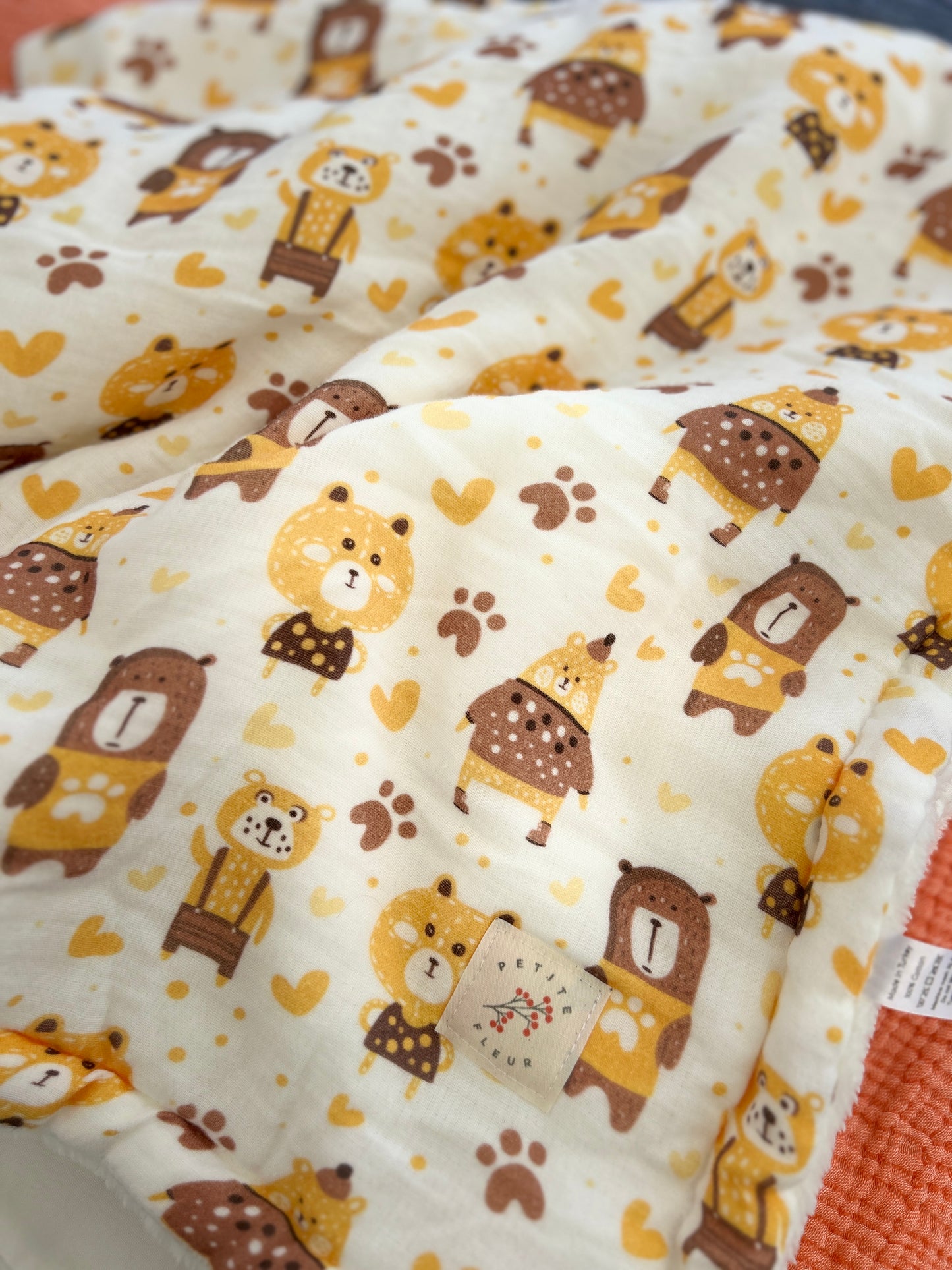 Poffy Blanket - Honey Bears