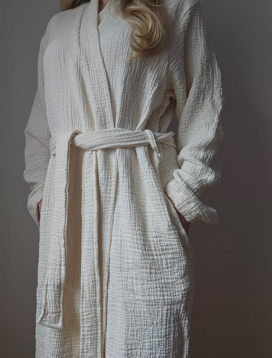 Turkish Cotton Muslin Robe