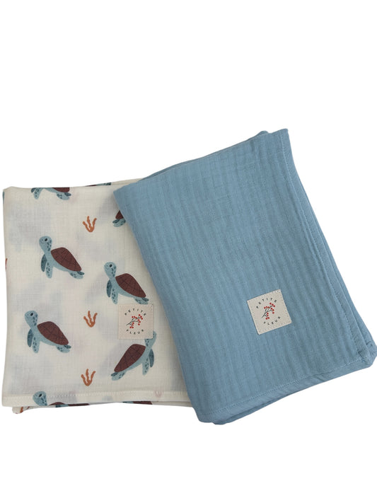 Caretta Carette Swaddle and Blanket Set
